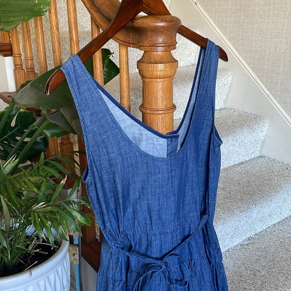 Gap Blue Sleeveless Denim Chambray Dress - Picture 5 of 12